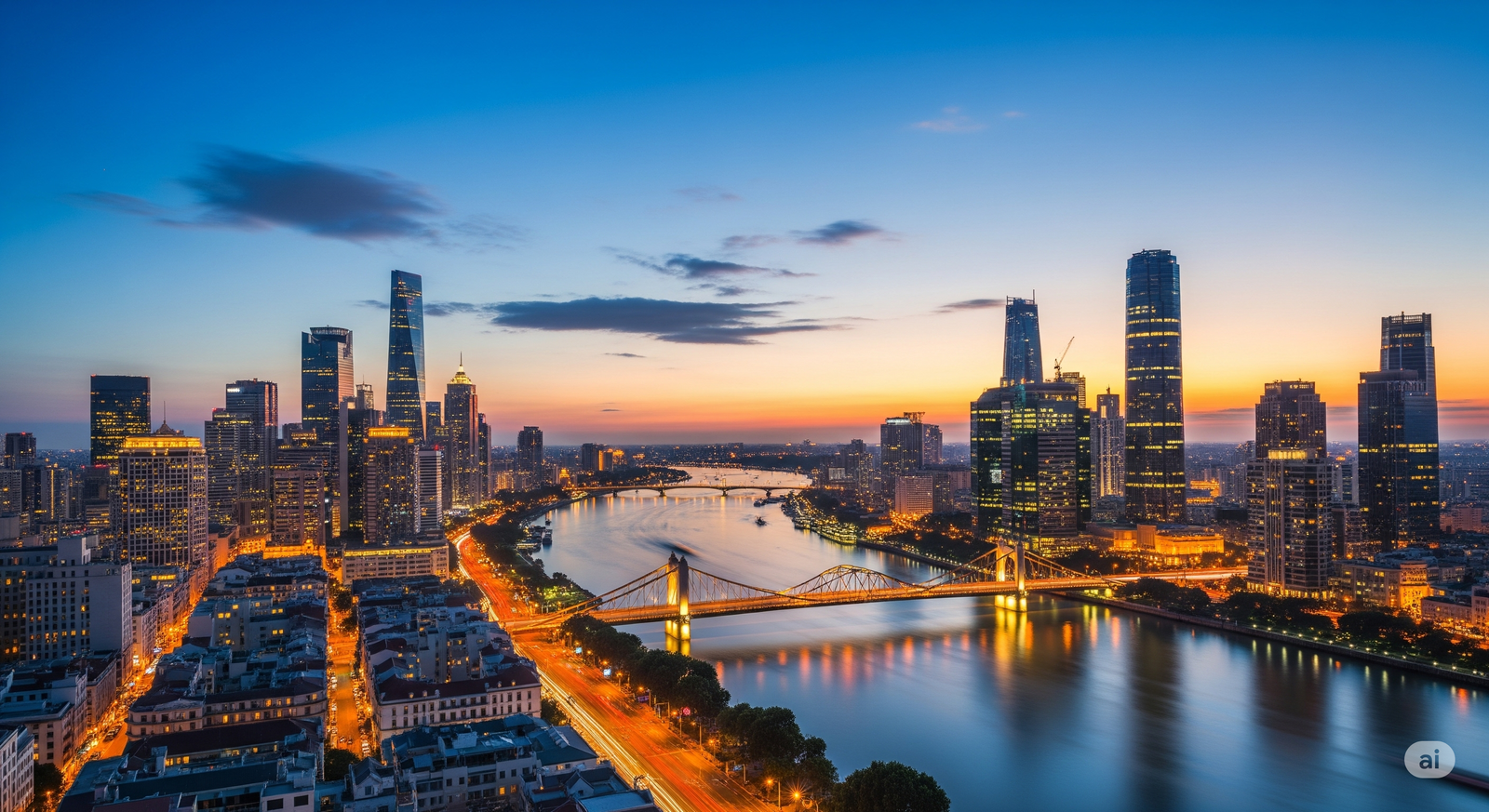 City skyline symbolizing global expansion opportunities for founders