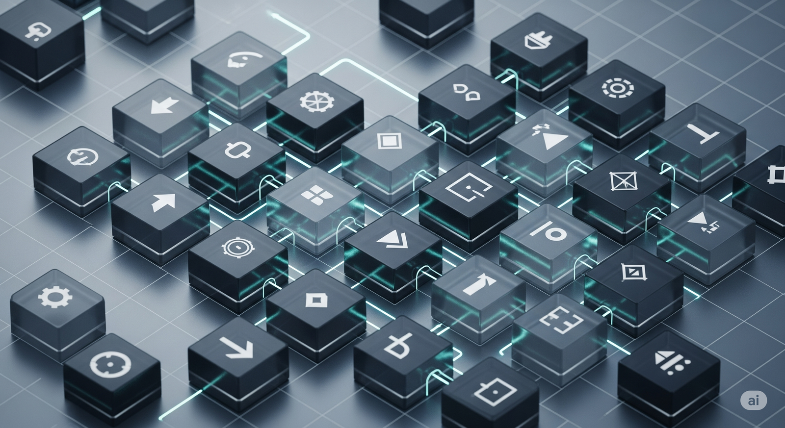 A visual representation of interconnected strategic pillars or nodes, showing a network of ideas.